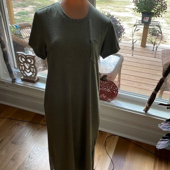 jessica simpson shirt dress NEW Jessica Simpson Shirt Dress Size Medium Navy Blue Midi Stretch Hi Low NWT